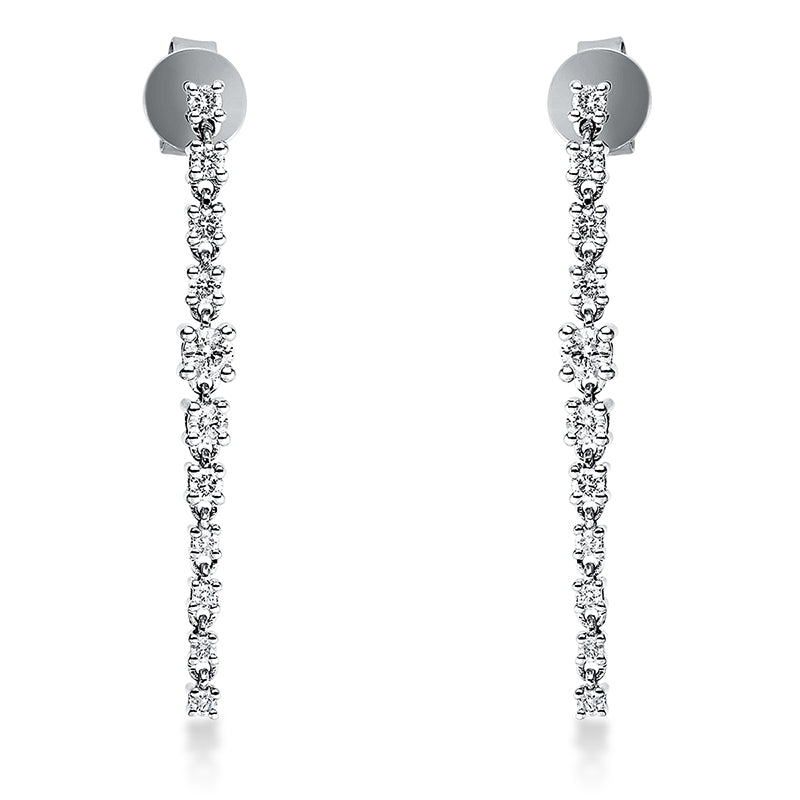 Ohrschmuck    aus 750/-18 Karat Weißgold mit 22 Diamanten 0