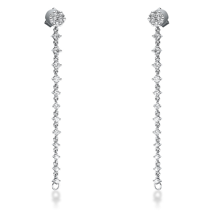 Ohrschmuck    aus 750/-18 Karat Weißgold mit 38 Diamanten 0