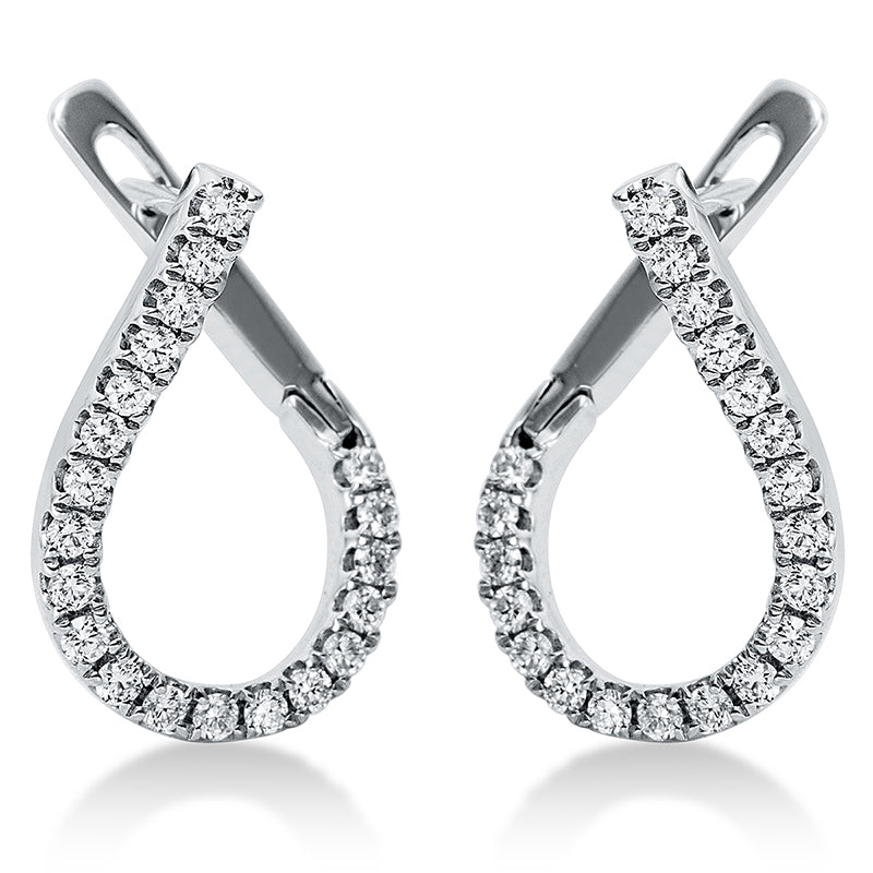 Ohrschmuck    aus 750/-18 Karat Weißgold mit 40 Diamanten 0