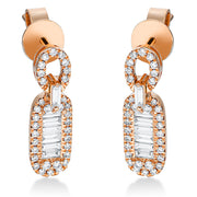 Ohrschmuck    aus 750/-18 Karat Rotgold mit 82 Diamanten 0