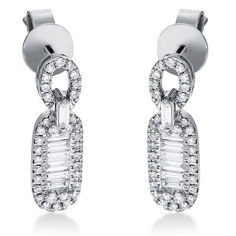 Ohrschmuck    aus 750/-18 Karat Weißgold mit 82 Diamanten 0