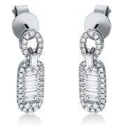 Ohrschmuck    aus 750/-18 Karat Weißgold mit 82 Diamanten 0