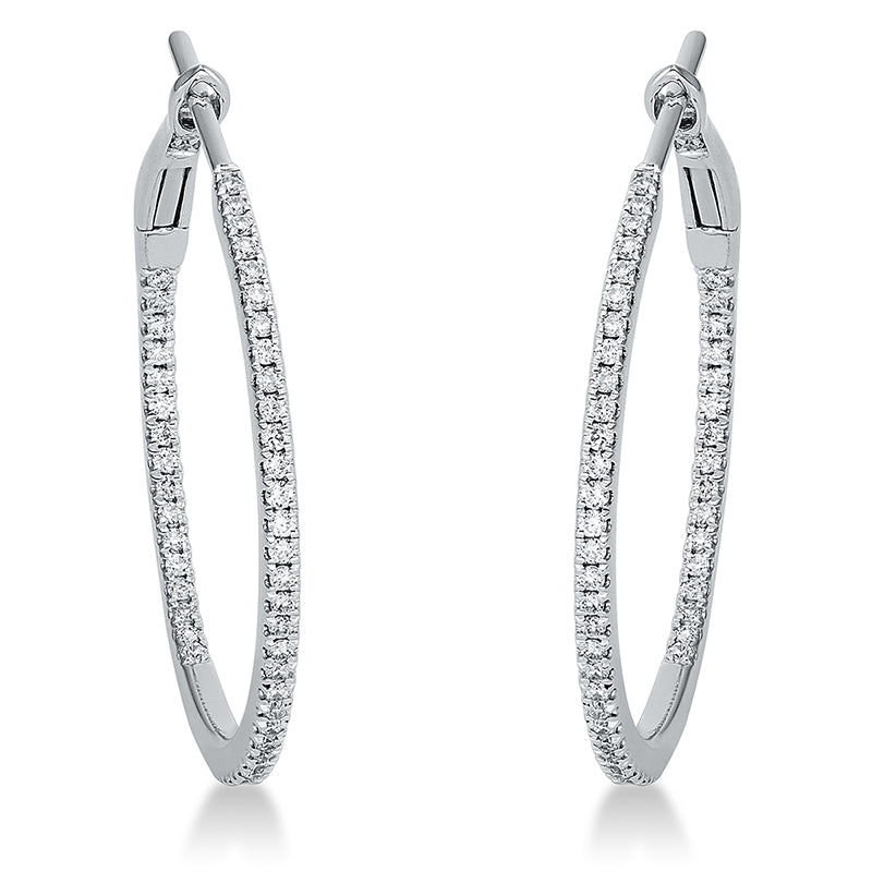 Ohrschmuck    aus 750/-18 Karat Weißgold mit 104 Diamanten 0