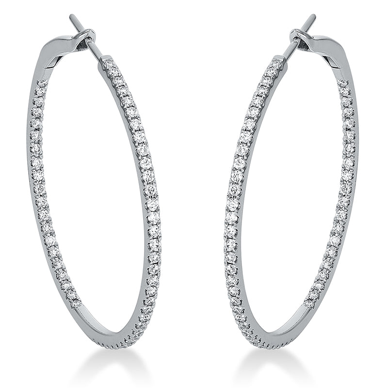 Ohrschmuck    aus 750/-18 Karat Weißgold mit 116 Diamanten 1