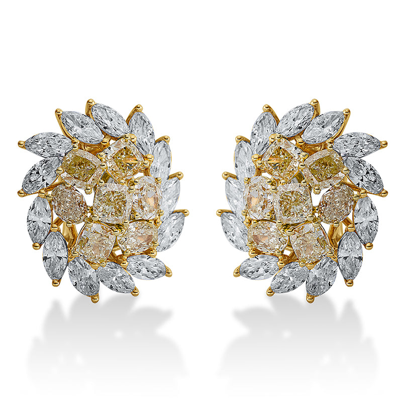 Ohrschmuck    aus 750/-18 Karat Weißgold / Gelbgold mit 40 Diamanten 5