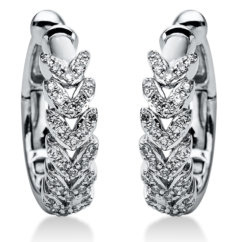 Ohrschmuck    aus 750/-18 Karat Weißgold mit 30 Diamanten 0
