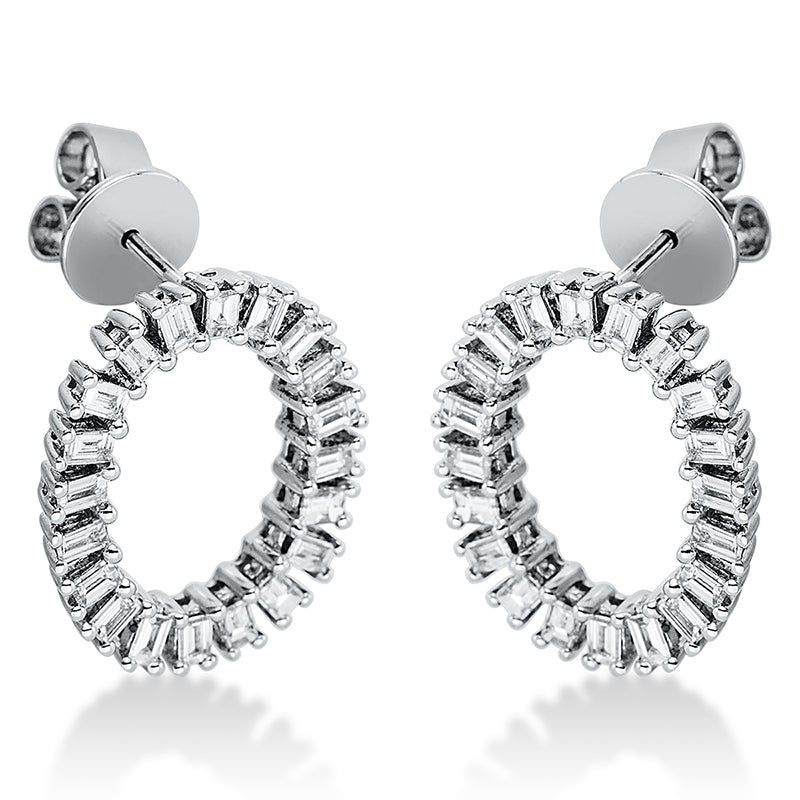 Ohrschmuck    aus 750/-18 Karat Weißgold mit 40 Diamanten 1