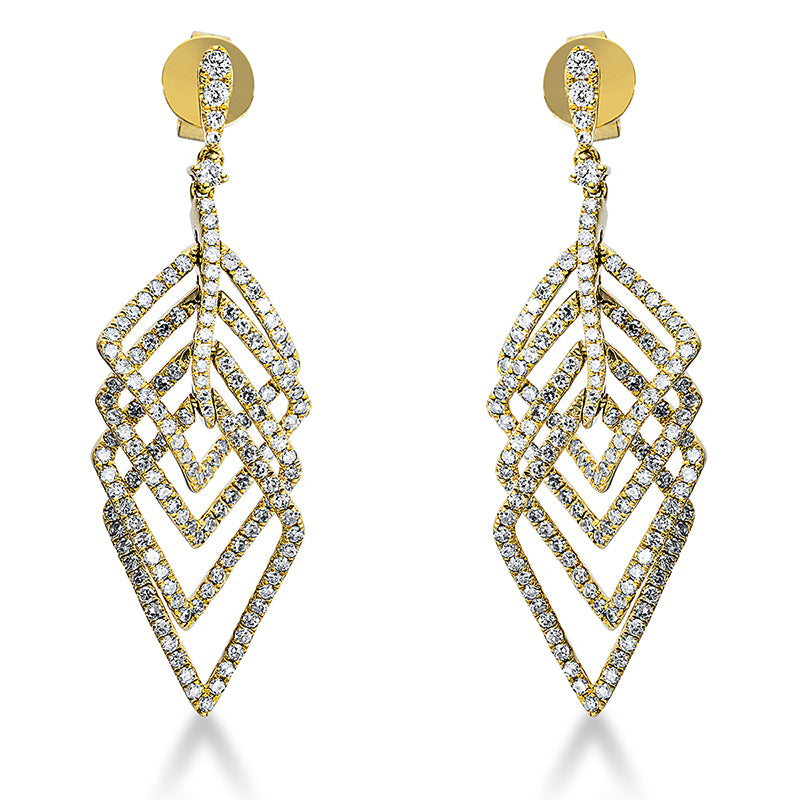 Ohrschmuck    aus 750/-18 Karat Gelbgold mit 314 Diamanten 1