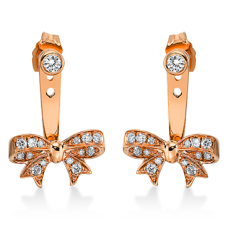 Ohrschmuck    aus 750/-18 Karat Rotgold mit 30 Diamanten 0
