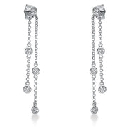 Ohrschmuck    aus 750/-18 Karat Weißgold mit 10 Diamanten 0