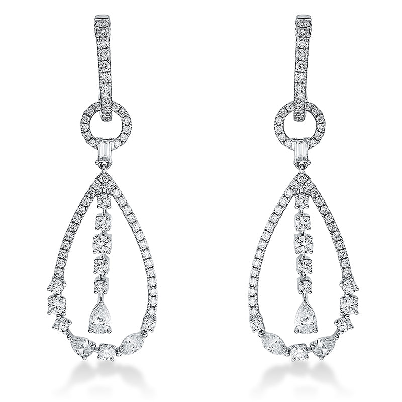 Ohrschmuck    aus 750/-18 Karat Weißgold mit 132 Diamanten 2