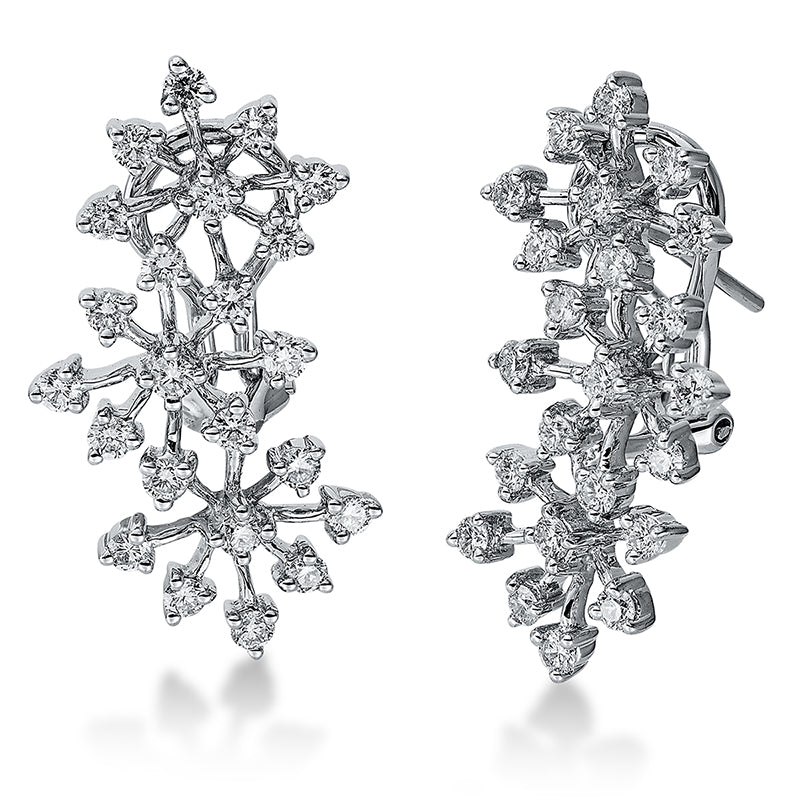 Ohrschmuck    aus 750/-18 Karat Weißgold mit 46 Diamanten 1