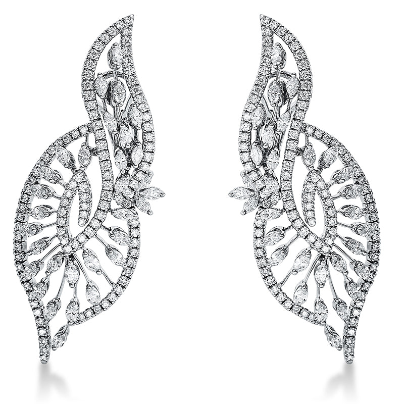 Ohrschmuck    aus 750/-18 Karat Weißgold mit 268 Diamanten 7