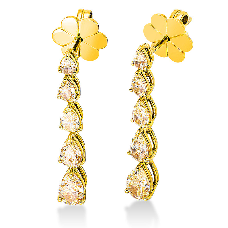 Ohrschmuck    aus 750/-18 Karat Gelbgold mit 10 Diamanten 3
