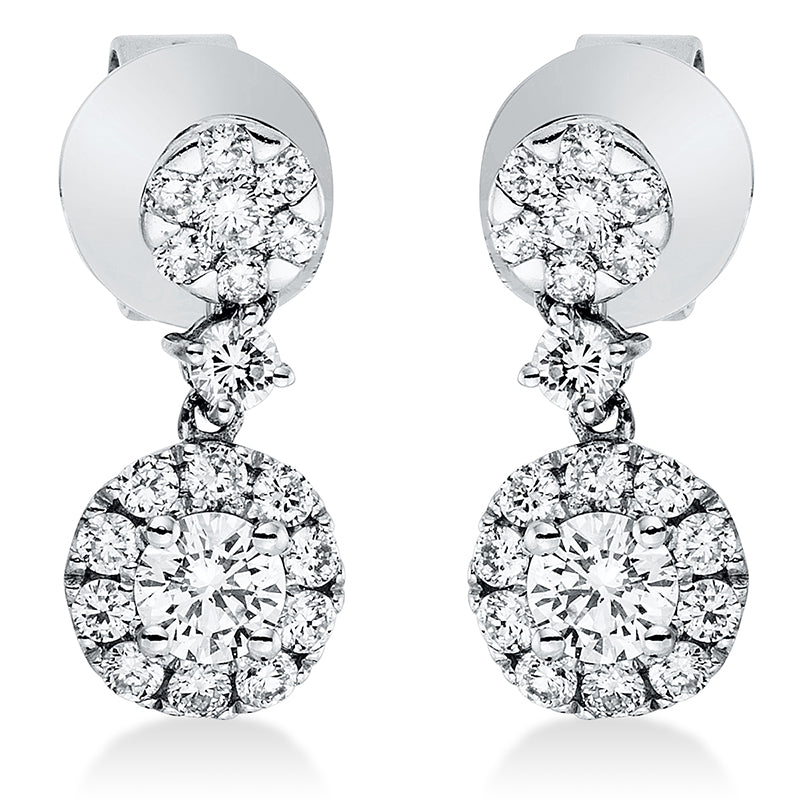 Ohrschmuck    aus 750/-18 Karat Weißgold mit 38 Diamanten 0