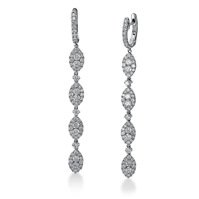 Ohrschmuck    aus 750/-18 Karat Weißgold mit 136 Diamanten 2