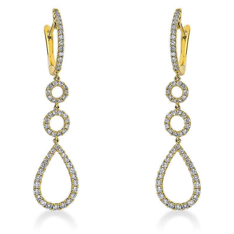 Ohrschmuck    aus 750/-18 Karat Gelbgold mit 118 Diamanten 0