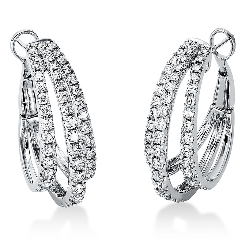 Ohrschmuck    aus 750/-18 Karat Weißgold mit 90 Diamanten 2