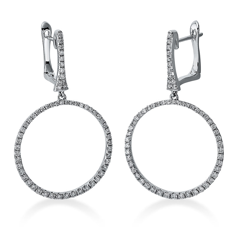 Ohrschmuck    aus 750/-18 Karat Weißgold mit 120 Diamanten 0