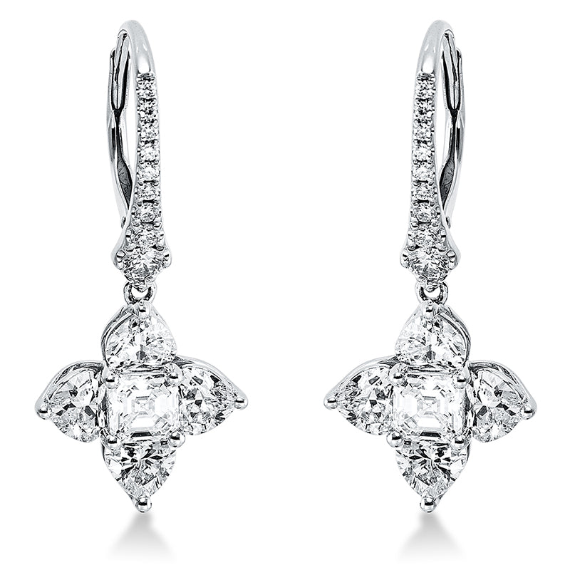 Ohrschmuck    aus 750/-18 Karat Weißgold mit 28 Diamanten 3