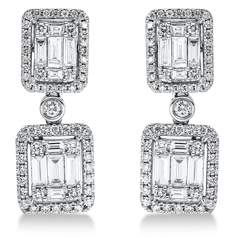 Ohrschmuck    aus 750/-18 Karat Weißgold mit 143 Diamanten 2