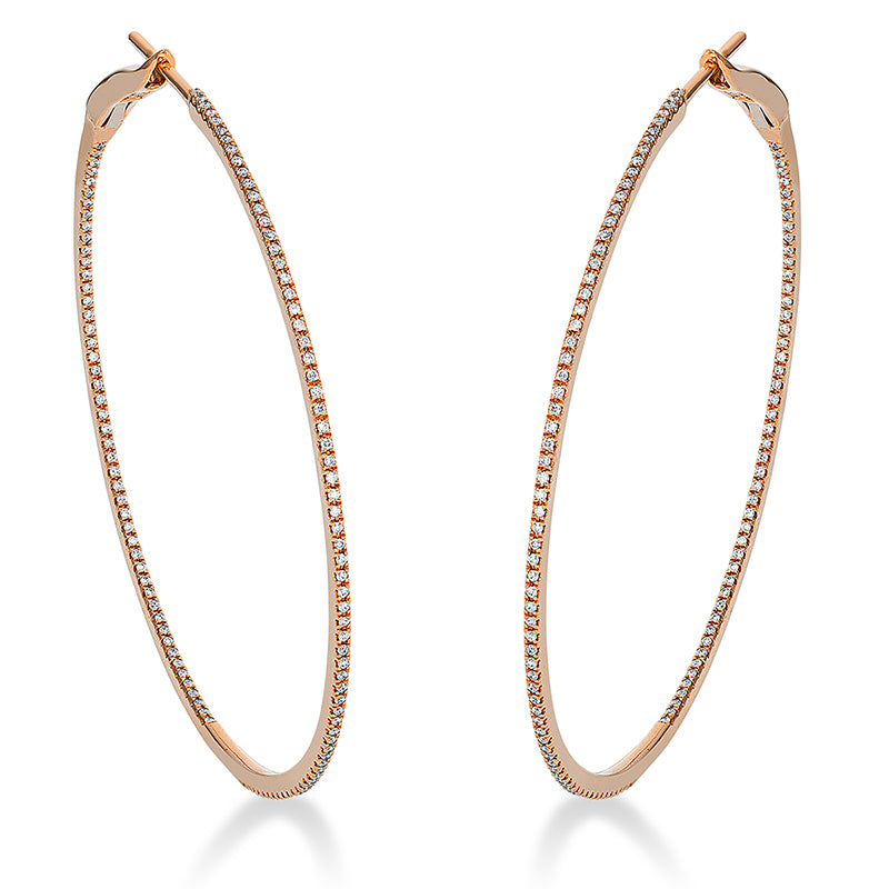Ohrschmuck    aus 750/-18 Karat Rotgold mit 238 Diamanten 0