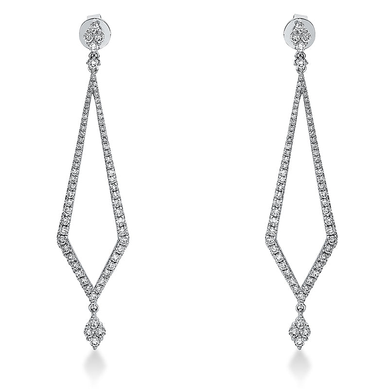 Ohrschmuck    aus 750/-18 Karat Weißgold mit 142 Diamanten 1