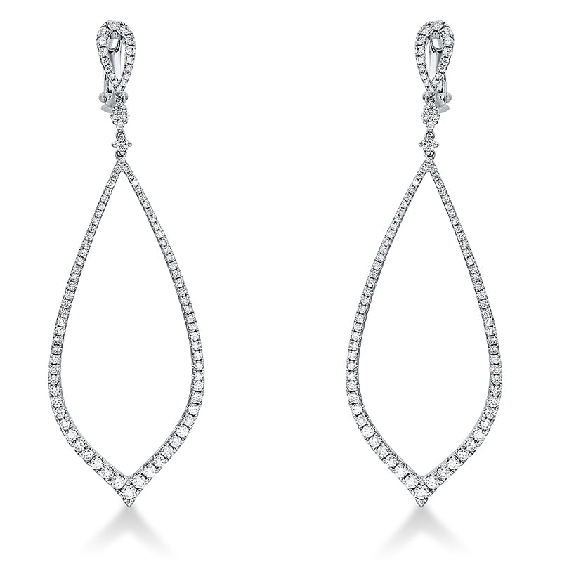 Ohrschmuck    aus 750/-18 Karat Weißgold mit 190 Diamanten 2