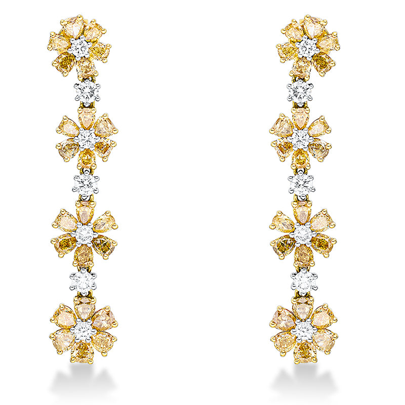 Ohrschmuck    aus 750/-18 Karat Gelbgold mit 62 Diamanten 5