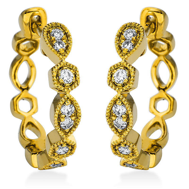 Ohrschmuck    aus 750/-18 Karat Gelbgold mit 16 Diamanten 0