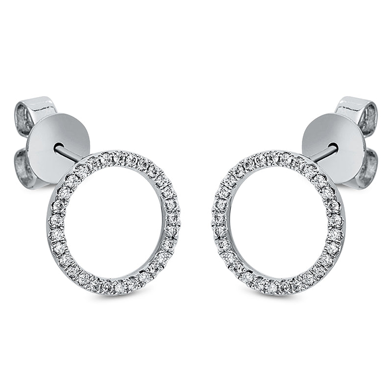Ohrschmuck    aus 750/-18 Karat Weißgold mit 58 Diamanten 0