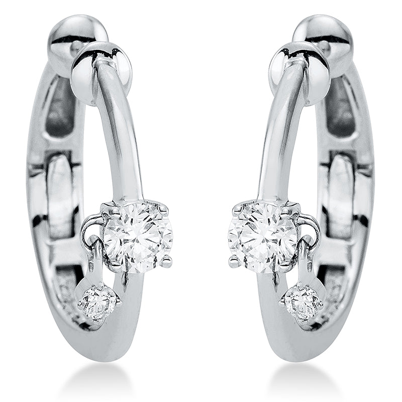 Ohrschmuck    aus 750/-18 Karat Weißgold mit 2 Diamanten 0