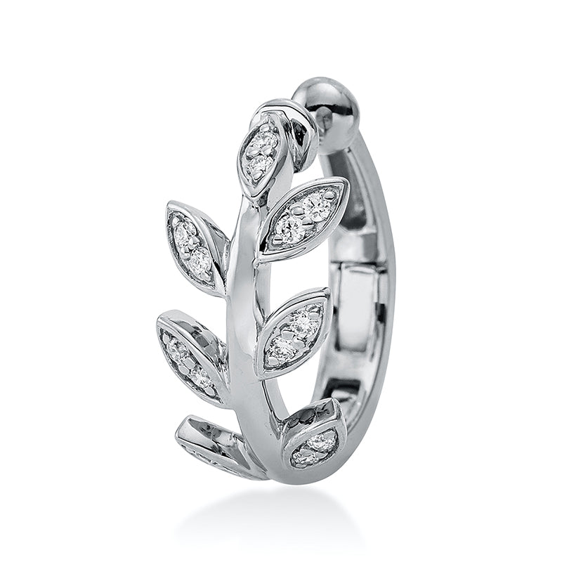 Ohrschmuck - Moderner Schmuck aus Gold mit Diamanten, Blätter-Symbol - 2N413