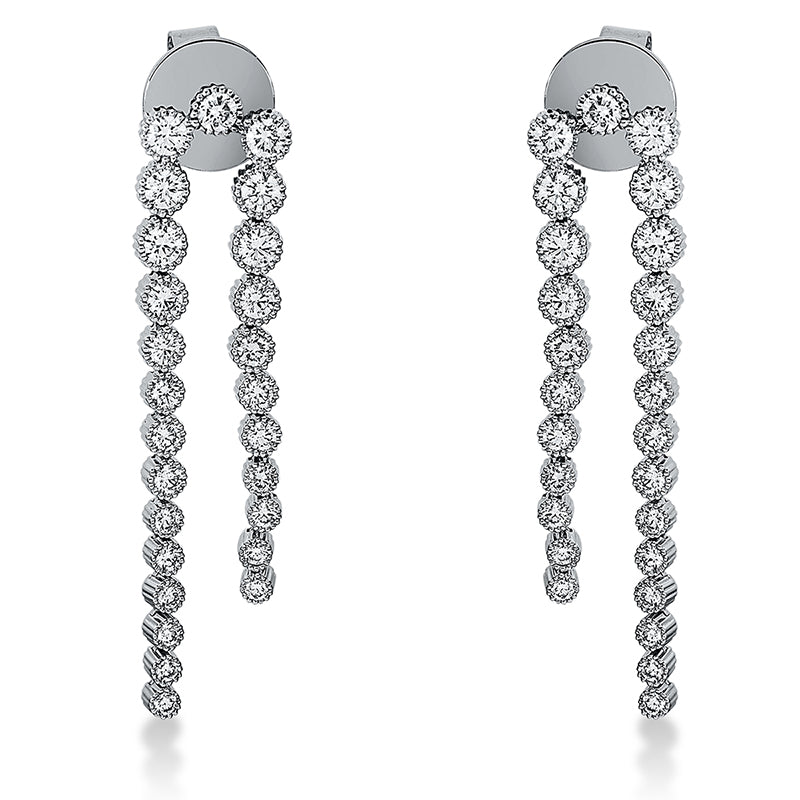 Ohrschmuck    aus 750/-18 Karat Weißgold mit 52 Diamanten 1
