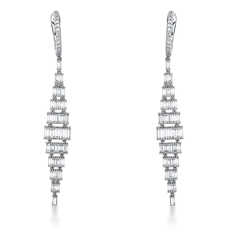 Ohrschmuck    aus 750/-18 Karat Weißgold mit 96 Diamanten 2