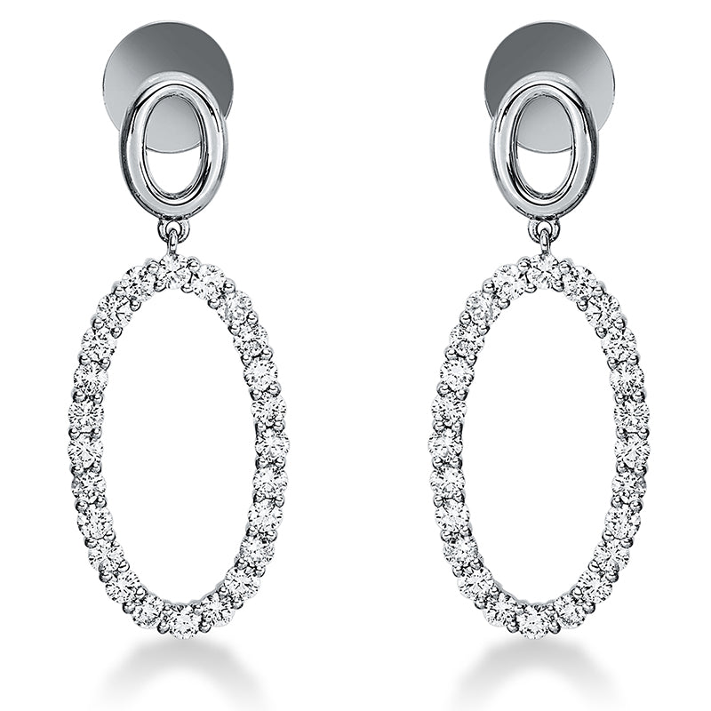 Ohrschmuck    aus 750/-18 Karat Weißgold mit 48 Diamanten 1