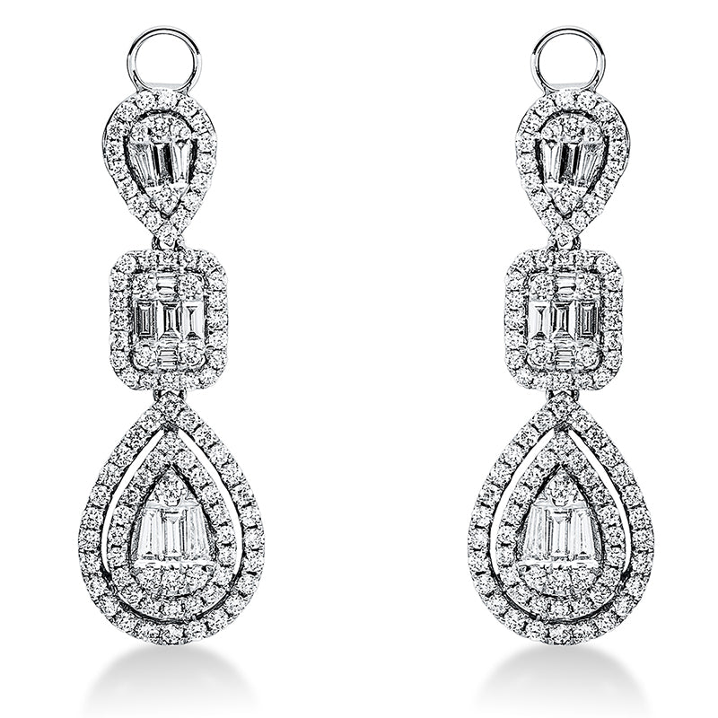 Ohrschmuck    aus 750/-18 Karat Weißgold mit 216 Diamanten 1