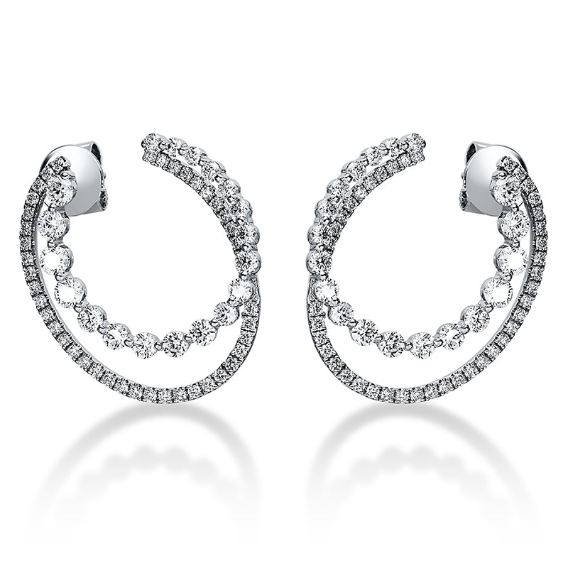 Ohrschmuck    aus 750/-18 Karat Weißgold mit 124 Diamanten 2