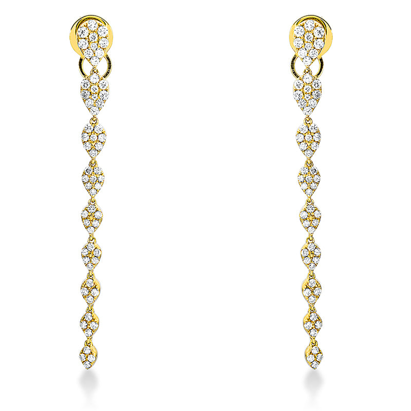 Ohrschmuck    aus 750/-18 Karat Gelbgold mit 120 Diamanten 1