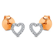Ohrstecker    aus 750/-18 Karat Rotgold mit 32 Diamanten 0