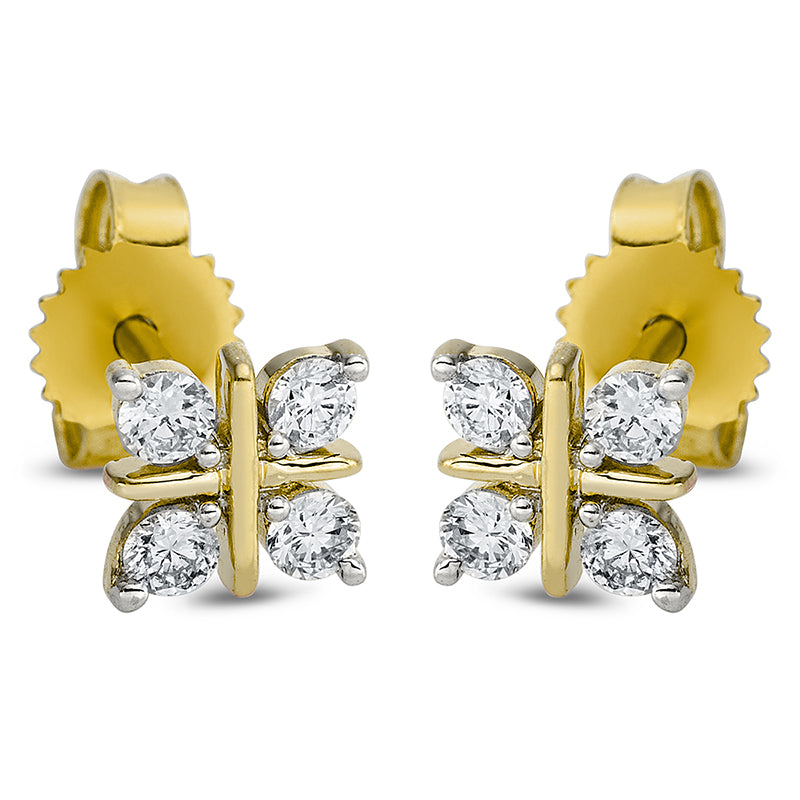 Ohrschmuck    aus 750/-18 Karat Gelbgold mit 8 Diamanten 0