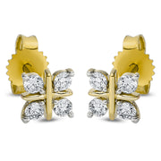 Ohrschmuck    aus 750/-18 Karat Gelbgold mit 8 Diamanten 0