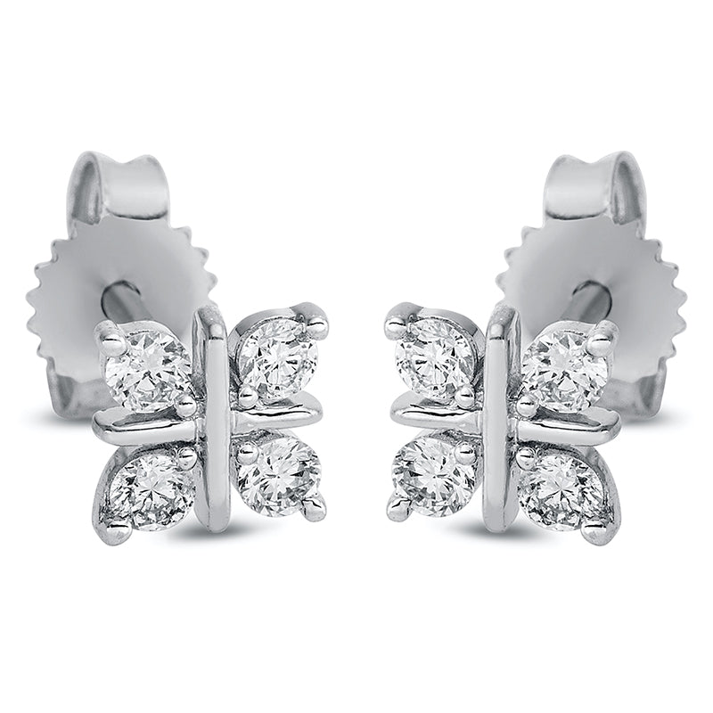 Ohrschmuck    aus 750/-18 Karat Weißgold mit 8 Diamanten 0