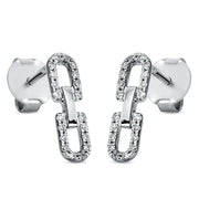 Ohrschmuck    aus 750/-18 Karat Weißgold mit 40 Diamanten 0