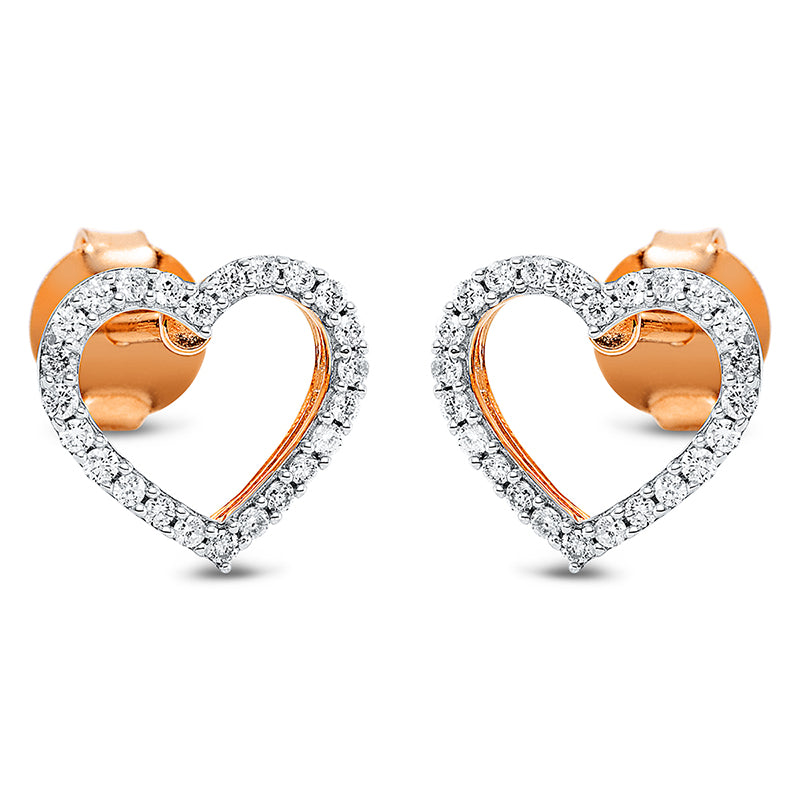 Ohrschmuck    aus 750/-18 Karat Rotgold mit 48 Diamanten 0