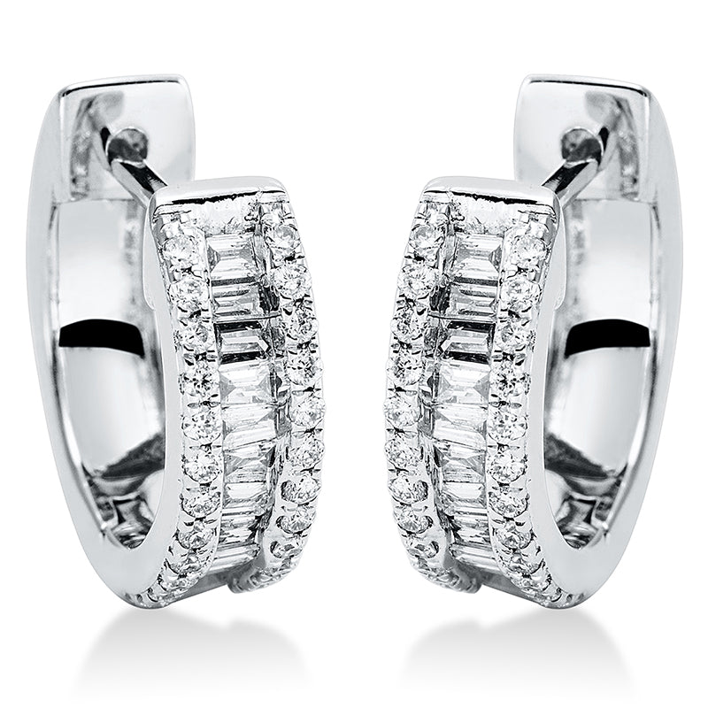 Ohrschmuck    aus 750/-18 Karat Weißgold mit 78 Diamanten 0