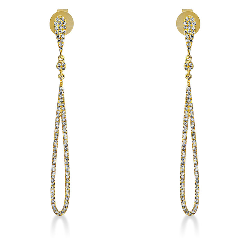 Ohrschmuck    aus 750/-18 Karat Gelbgold mit 176 Diamanten 0