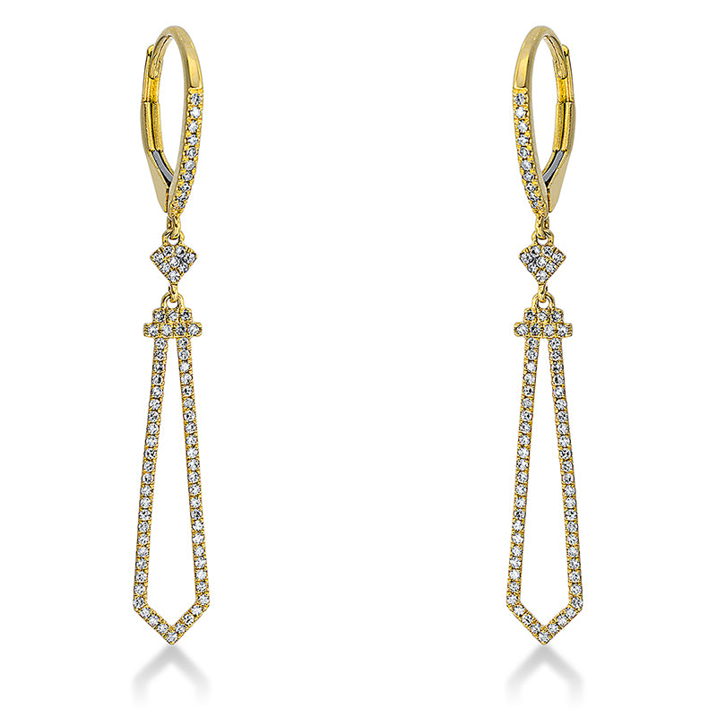 Ohrschmuck    aus 750/-18 Karat Gelbgold mit 134 Diamanten 0