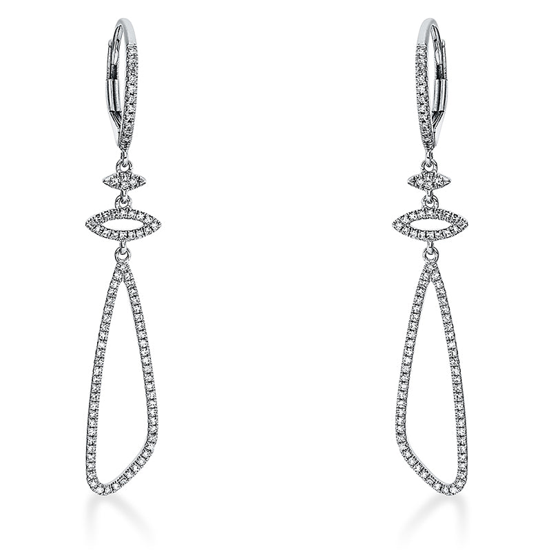 Ohrschmuck    aus 750/-18 Karat Weißgold mit 172 Diamanten 0