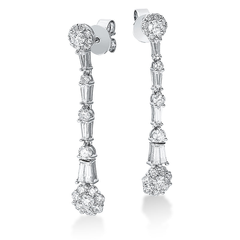 Ohrschmuck    aus 750/-18 Karat Weißgold mit 50 Diamanten 2